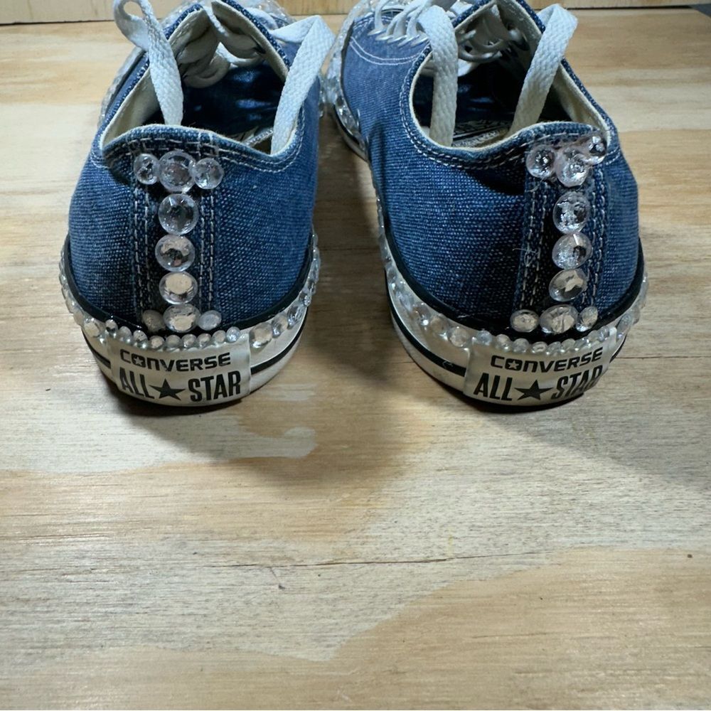 Converse Bedazzled Denim Canvas Sneakers Women’s Size 8 - Picture 6 of 9